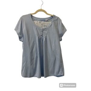 Women’s Saddle River Blue 2- Piece Pajama Set Size XL